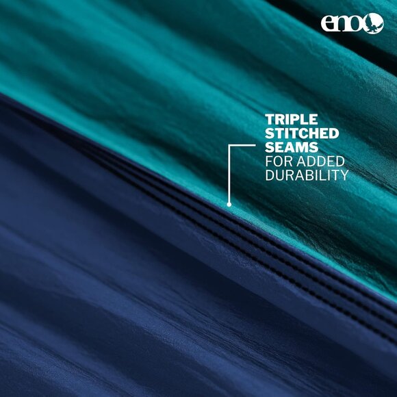 ENO SingleNest Hammock - Lightweight, 1 Person Portable Hammock - Seafoam/Navy - Picture 6 of 12